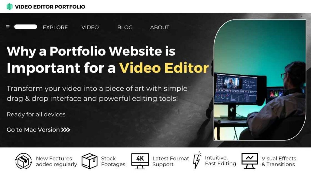 why a Portfolio website is important for a video editor