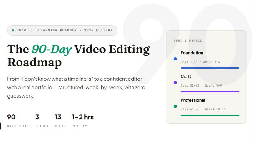 The 90-Day Video Editing Roadmap