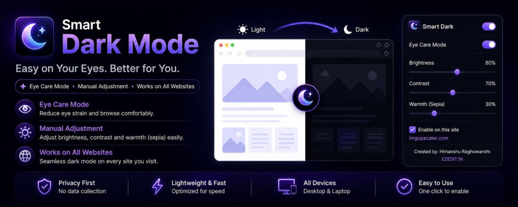 Smart Dark Mode - EZEdit Digital School