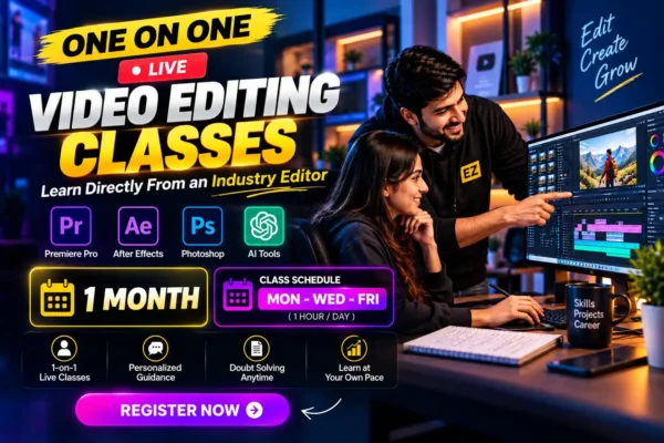 One-on-One Live Classes: Personalized Training in Adobe After Effects, Premiere Pro, and Photoshop