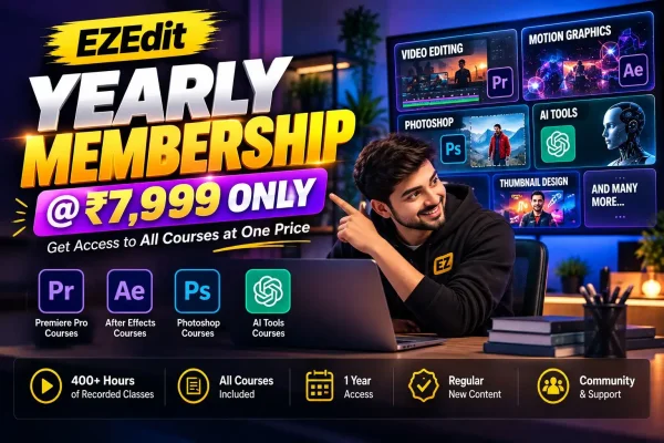 EZEdit Yearly Membership Plan (Recorded Class) all course accsess